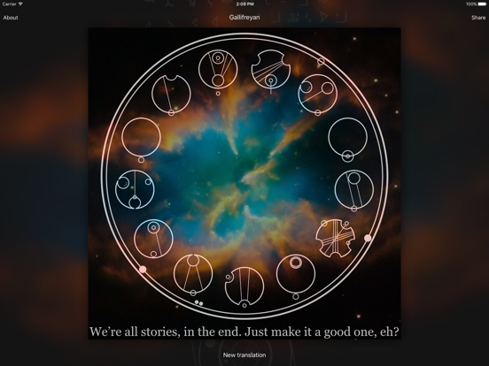 Gallifreyan Translator iPad screenshot 2 - Entertainment app