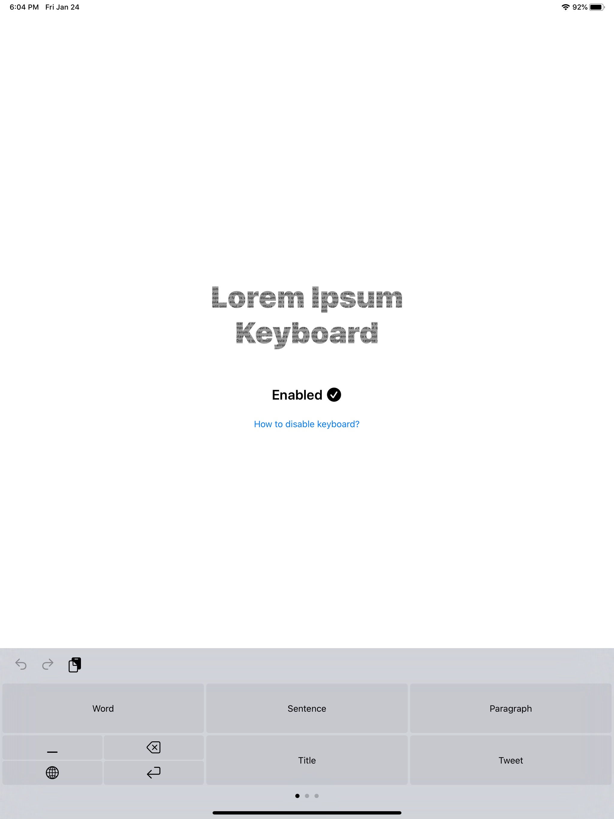 Lorem Ipsum Keyboard screenshot 8