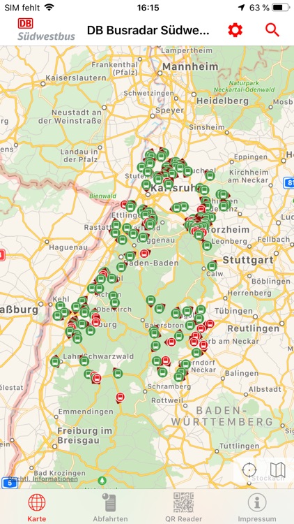 DB Busradar Baden-Württemberg