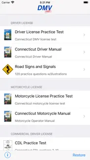 connecticut dmv test prep iphone screenshot 1