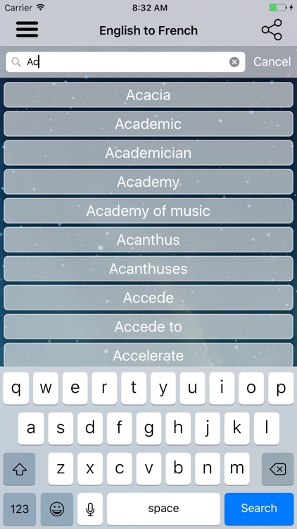English To French Dictionary.