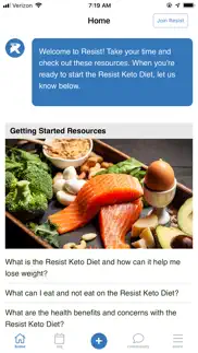 resist - keto low carb diet iphone screenshot 1