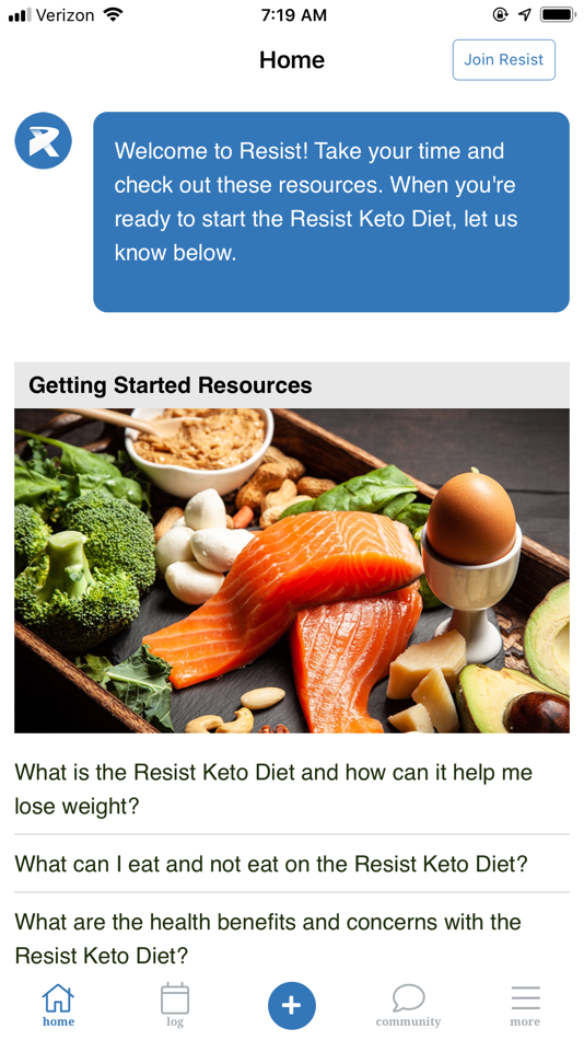 Resist - Keto low carb diet - 2.0 - (iOS)