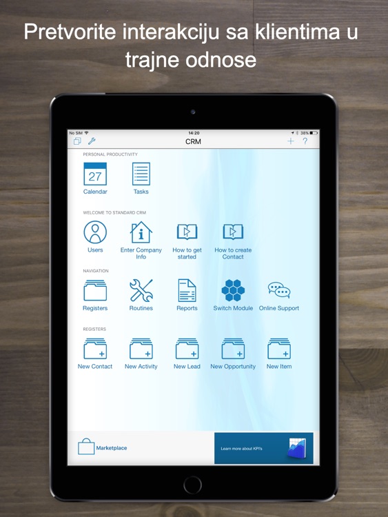 Standard CRM za iPad