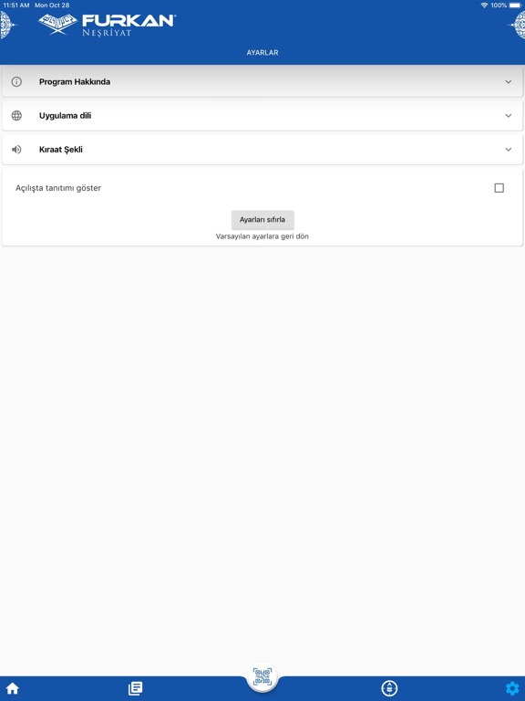 Sesli Kuran : Audio Quran iPad screenshot 7 - Reference app