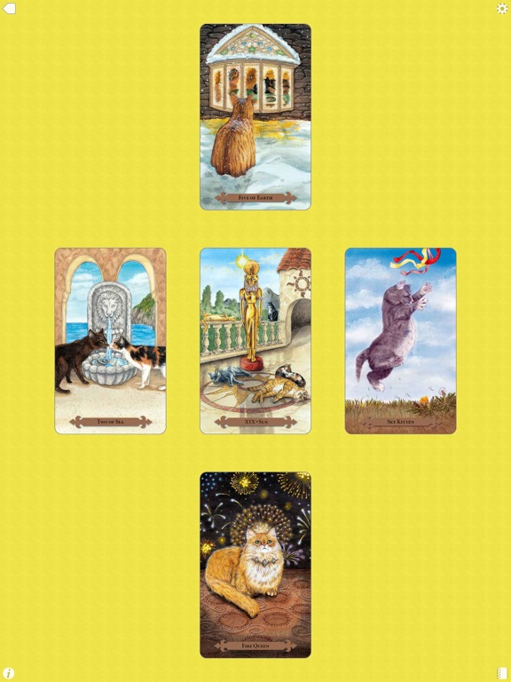 Mystical Cats Tarot iPad screenshot 5 - Entertainment app