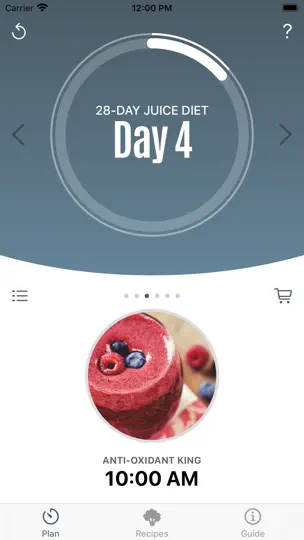 Captura de pantalla de Jason Vale’s Super Juice Me! en iPhone 1
