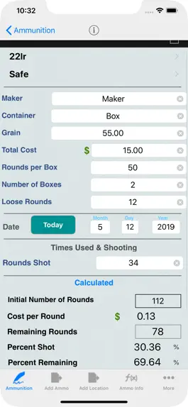 Game screenshot Ammo Inventory,Price per Round mod apk