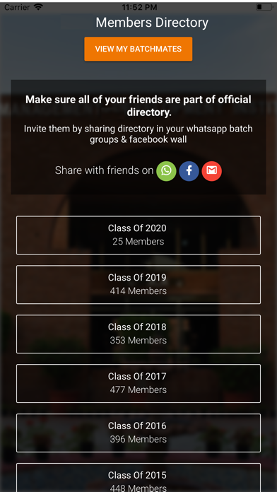 Screenshot #1 pour OUCE Alumni Association