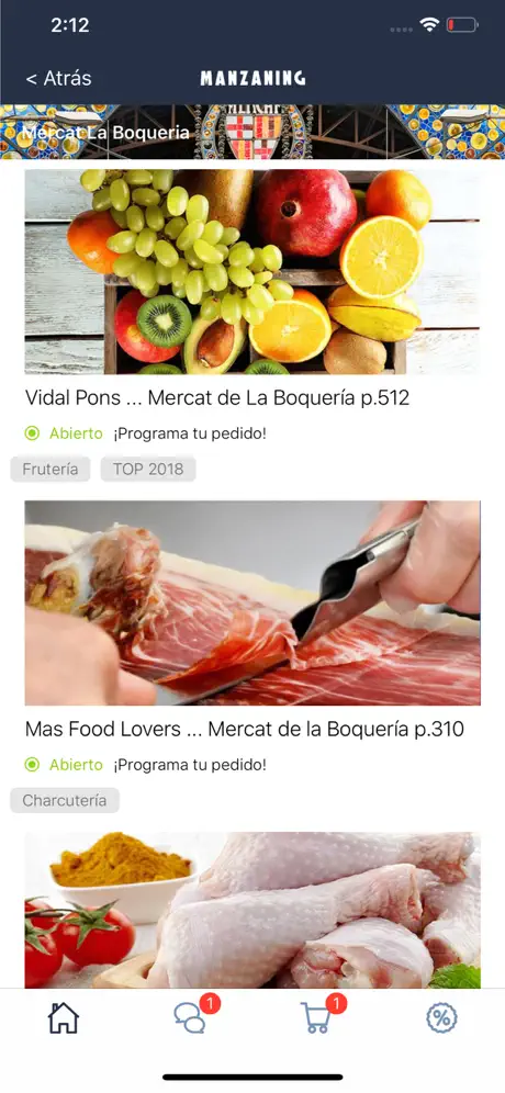 Manzaning, compras a domicilio