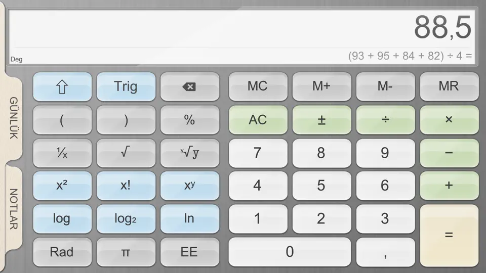 Hesap Makinesi++ iPhone Ekran Görüntüsü 1