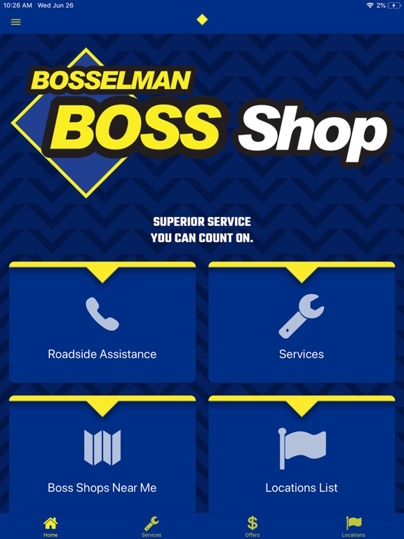 Boss Truck Shops iPad screenshot 1 - Travel app