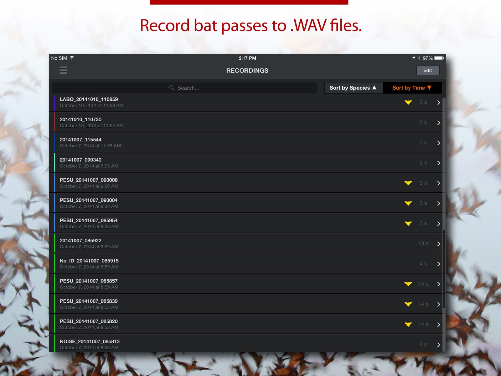 Echo Meter Touch Bat Detector ipad screenshot 3