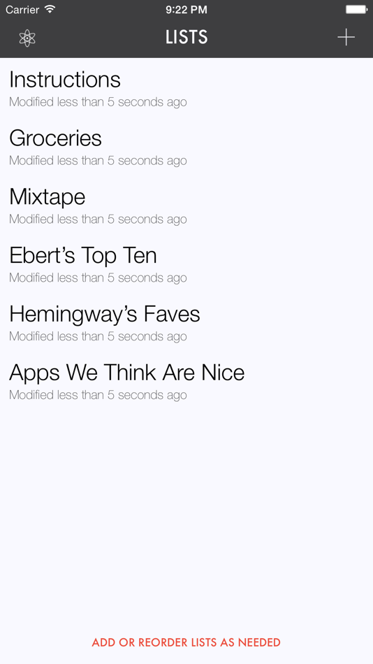 #1. Ita — A List-Making App (iOS) 由: Nice Mohawk
