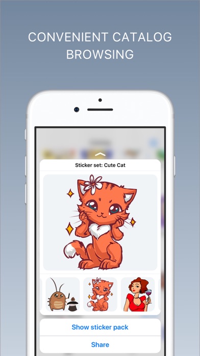 Sticker sets - Emoji keyboard iPhone screenshot 5 - Entertainment app