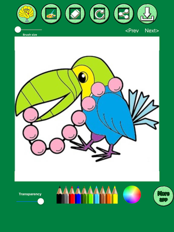 Screenshot #4 pour Animals & Birds Coloring book
