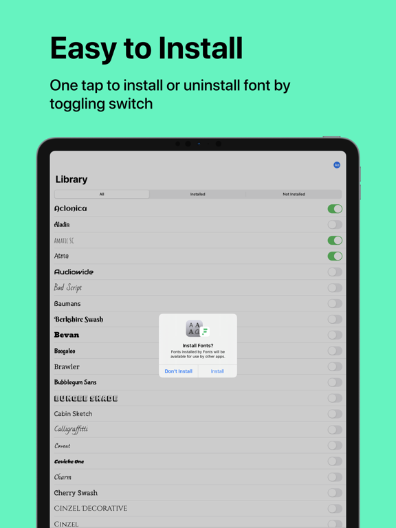 Screenshot #5 pour Fonts: Install New Fonts