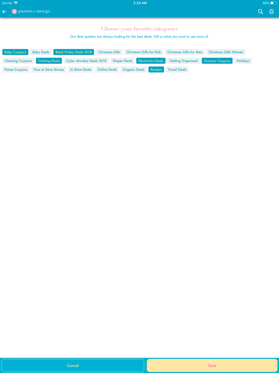 Passion For Savings iPad screenshot 4 - Shopping app