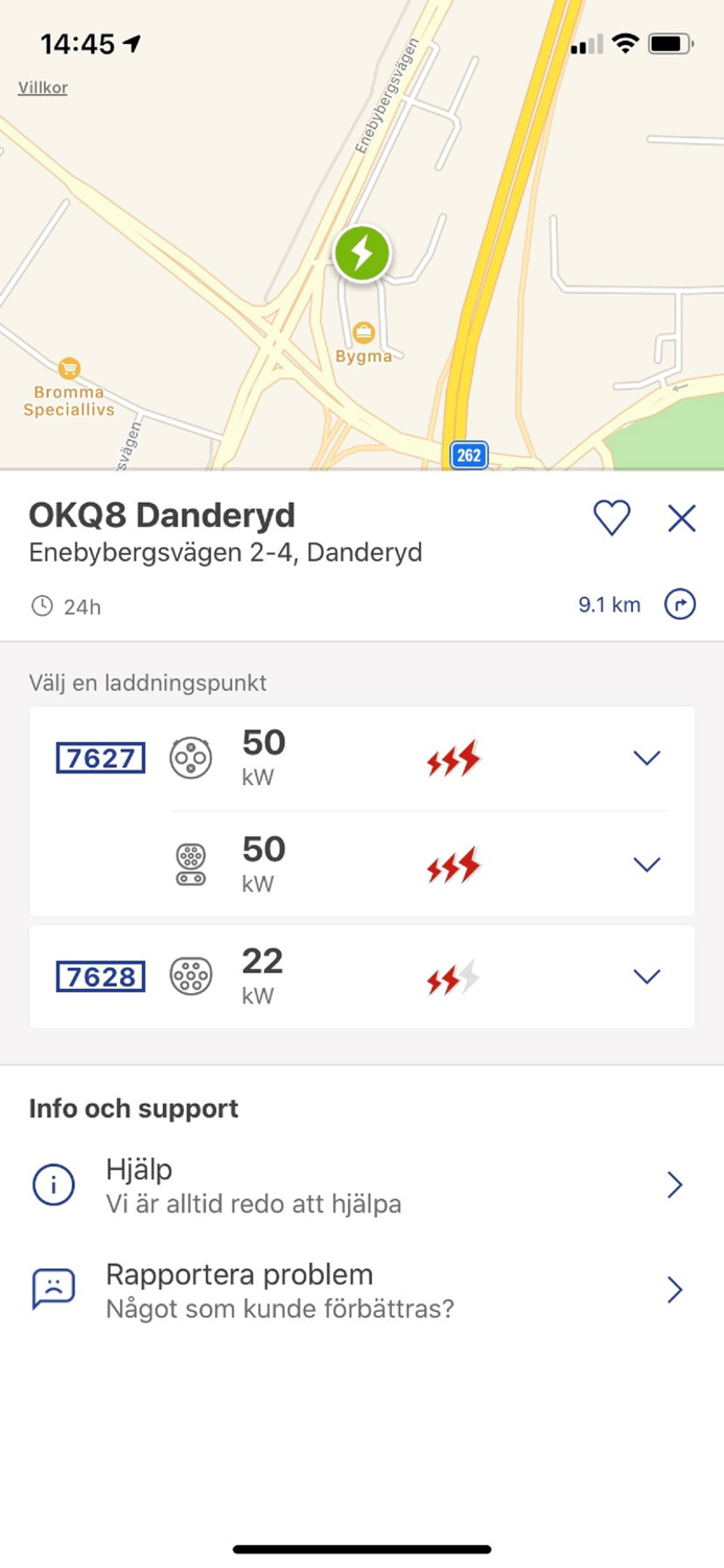 OKQ8 Elbilsladdning