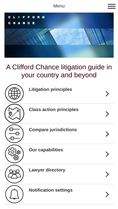 Screenshot #1 pour Clifford Chance Litigation