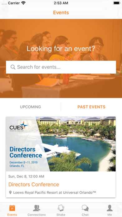 CUES Conferences screenshot 2
