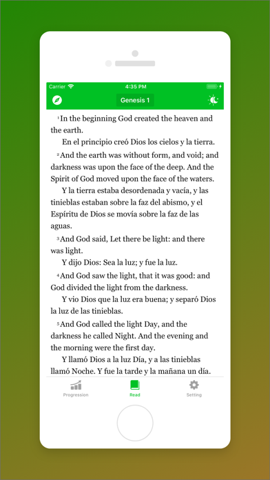 Spanish English Bible iPhone screenshot 5 - Book app