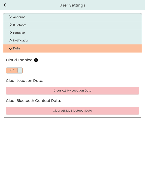 Contact Tracing iPad screenshot