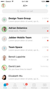 Cisco Jabber for BlackBerry screenshot