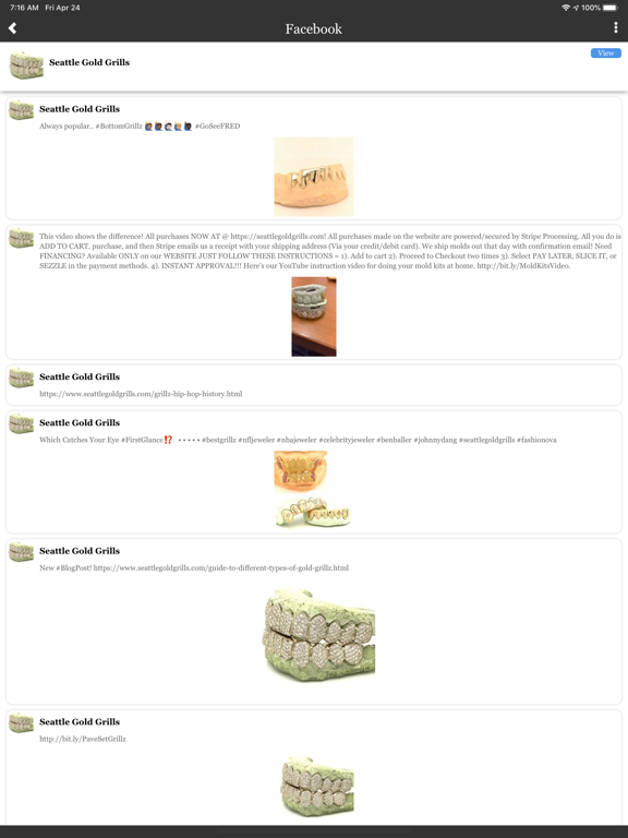 Seattle Gold Grills iPad screenshot 3 - Business app