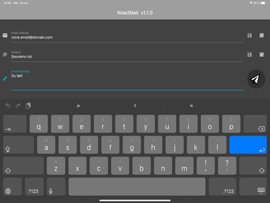 Screenshot #4 pour Note2Mail