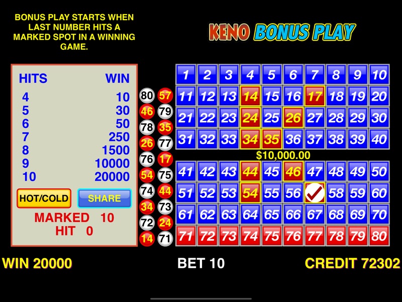 Keno Bonus Play screenshot 12