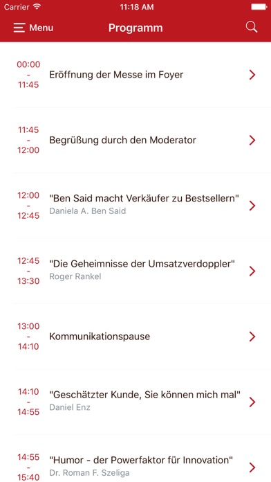 Speakers Excellence Events Screenshot