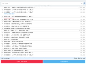 Rx30 Signature iPad screenshot