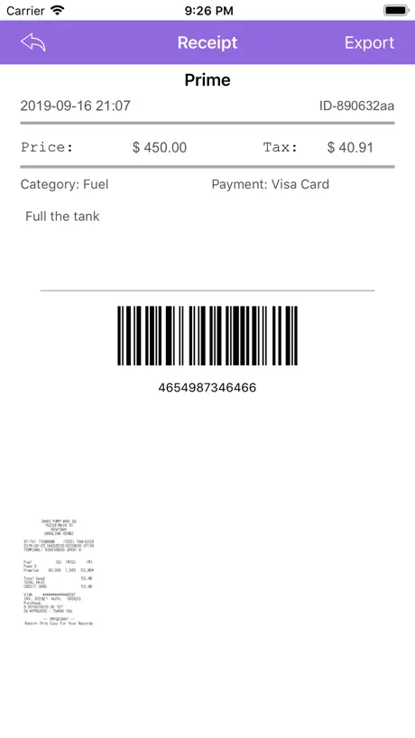 Receipt Wallet