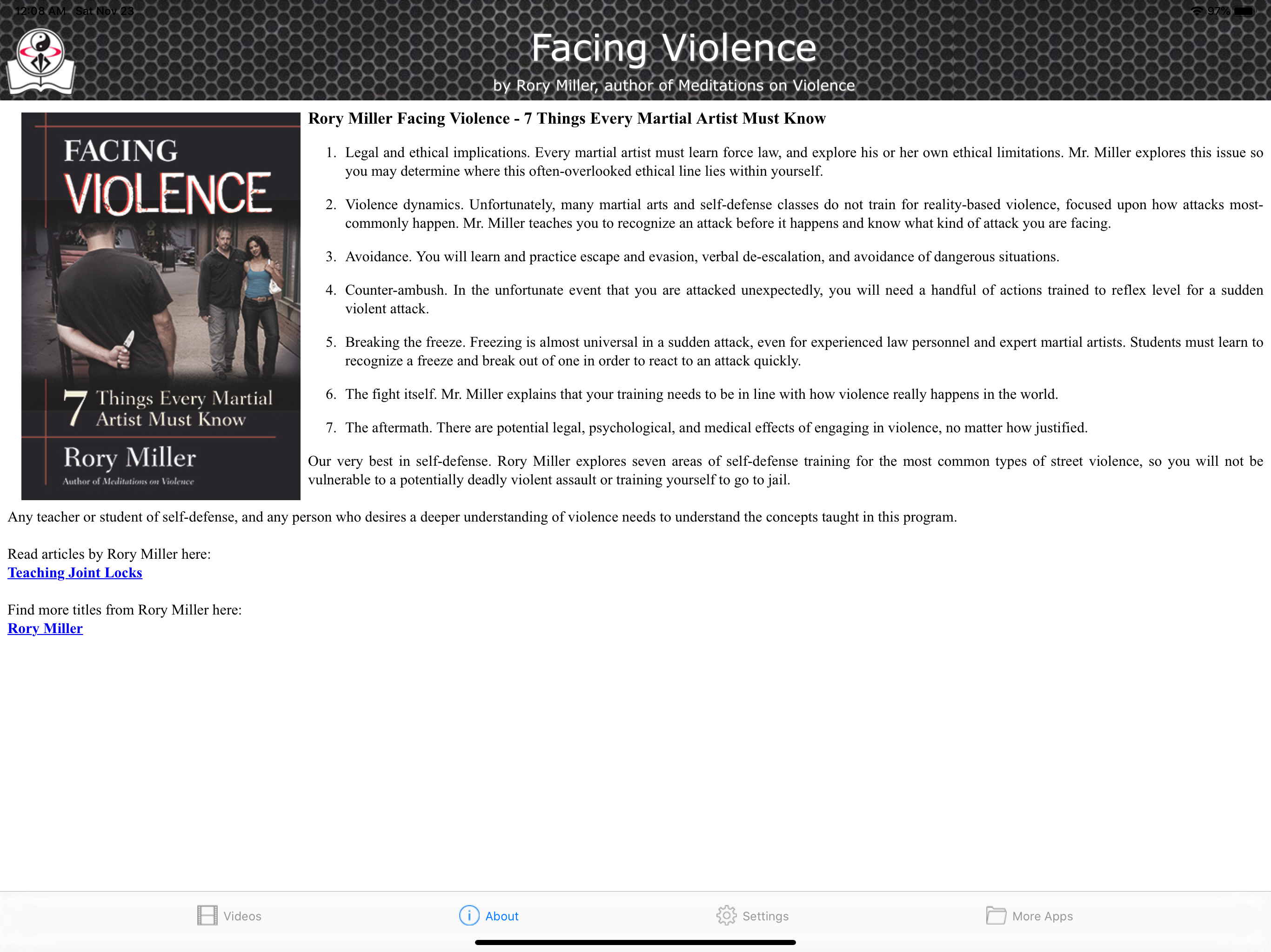 Facing Violence / Rory Miller screenshot 4