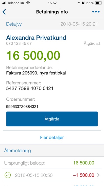 Nordea Swish Företag