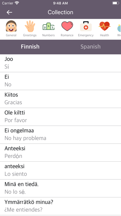 Screenshot #1 pour Finnish Spanish Dictionary