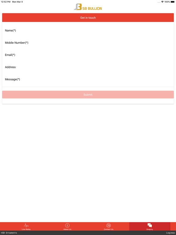 SB Bullion iPad screenshot