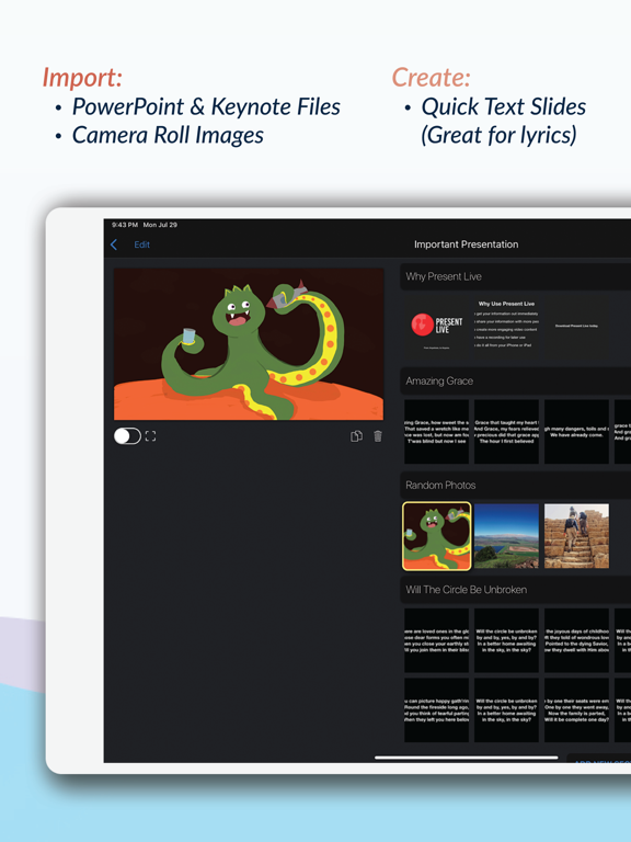 Present Live iPad screenshot 4 - Photo & Video app