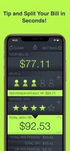 Tip Calculator % Tap Tip screenshot #1 for iPhone
