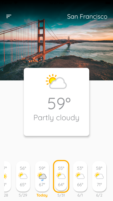 Day Simple - Weather and more Screenshot 1 - AppWisp.com Day Simple - Weather and more Screenshot 1 - AppWisp.com