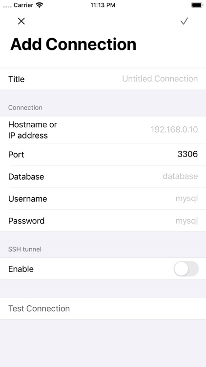 MySQL Commander for iPhone