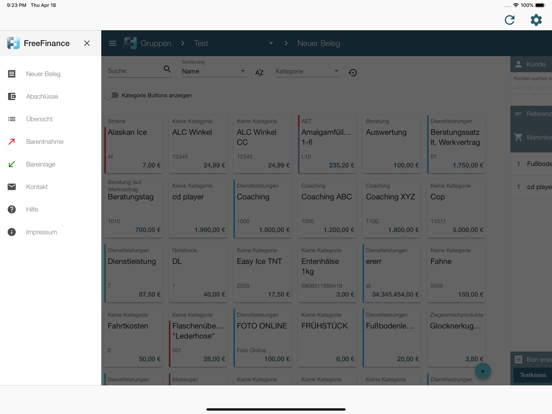 manubu POS iPad screenshot