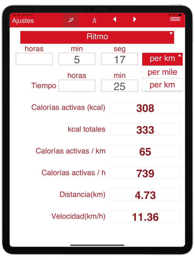 Calorías quemadas por correr en App Store