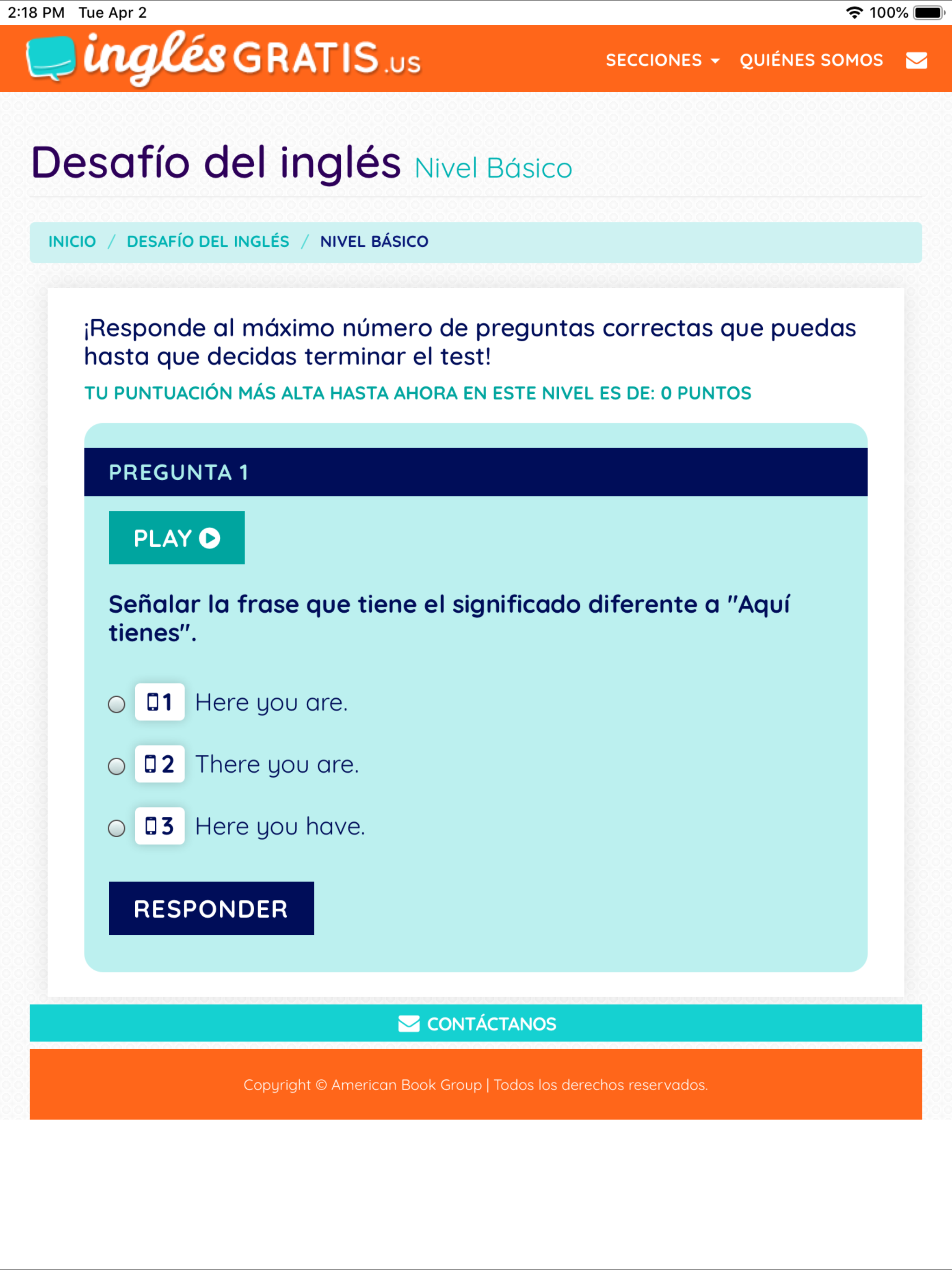 Inglés Gratis