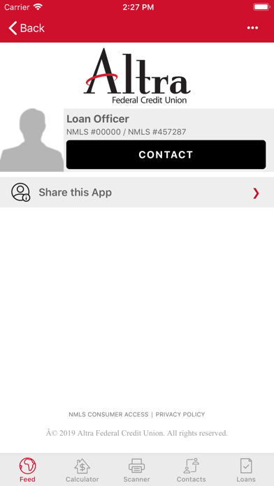 Altra Mobile Mortgage Screenshot