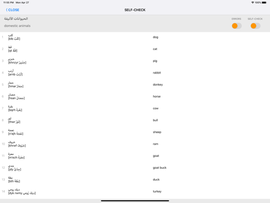 Learn Arabic words with ST iPad screenshot 7 - Education app