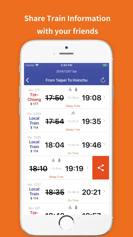 Taiwan Railway Timetables