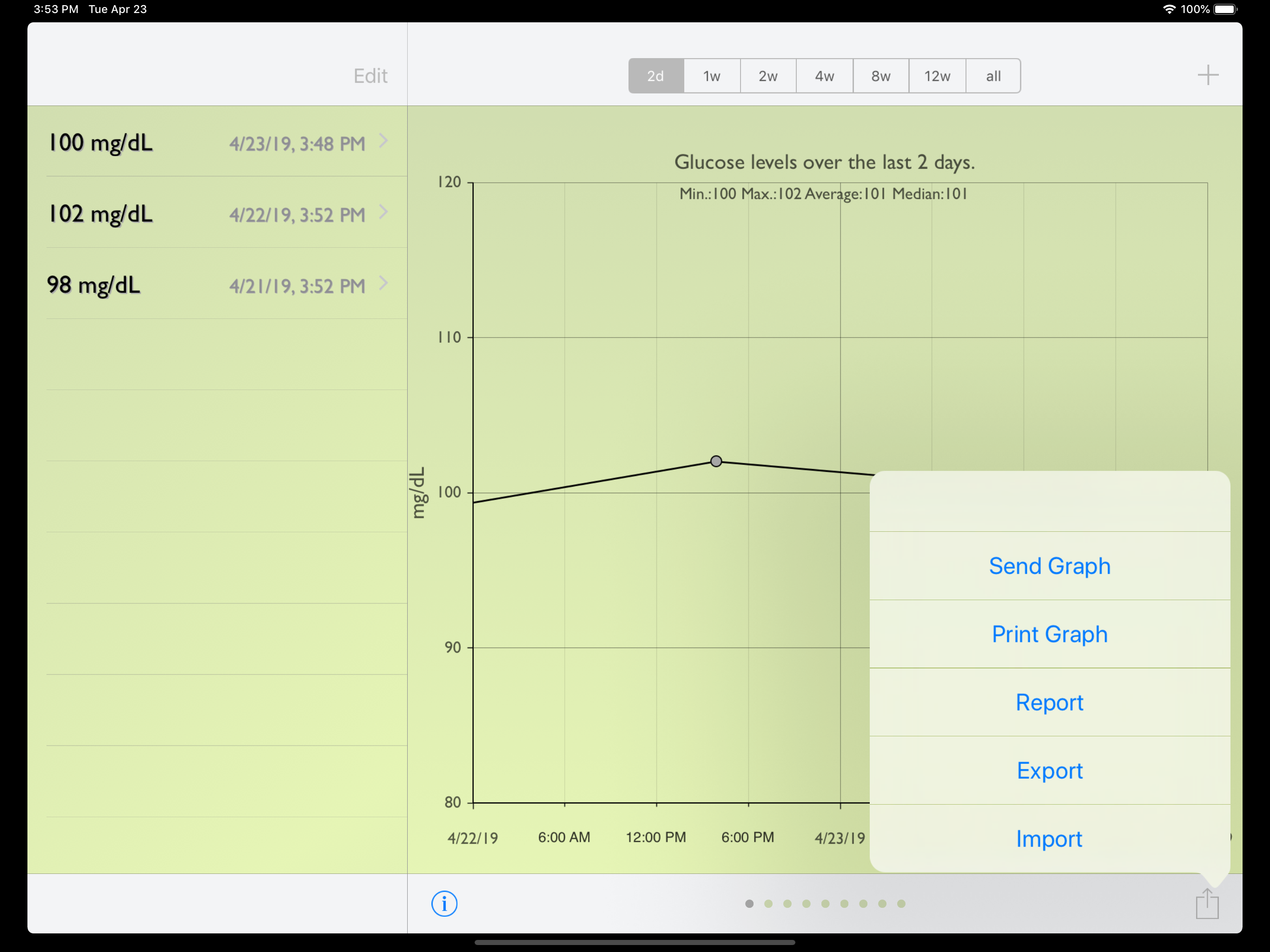 Glucose Recorder w/ Trial