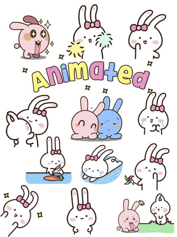 Screenshot #4 pour Animated Bunnies Stickers